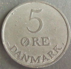 Moneda istorica 5 ORE - DANEMARCA, anul 1951 *cod 1248 B foto