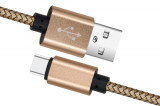 CABLU DATE INCARCARE USB LA TYPE-C 1M 2A GOLD 02796