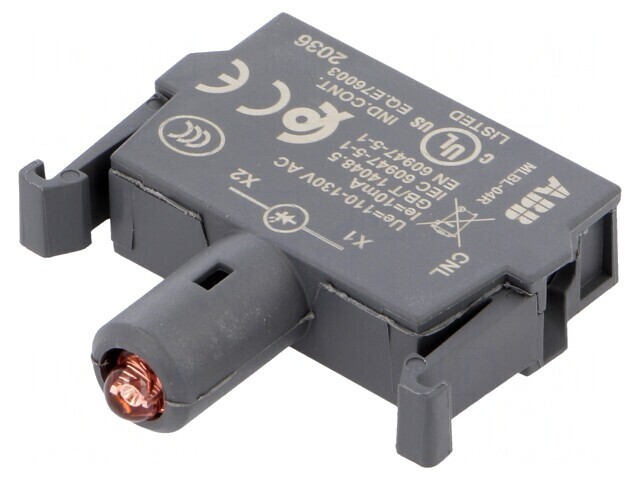 Lumină LED Frontală 110-130V Roșie 22mm