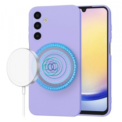 Husa MagSafe pentru Samsung Galaxy A25 A256, Techsuit, SoftFlex, Mov Deschis foto