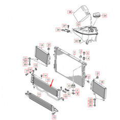 Radiator apa Audi Q7, 2005-, Aluminiu/Aluminiu Brazat, 680x111x16, Radiator Suplimentar, SRL, OE: 4l0121212c,