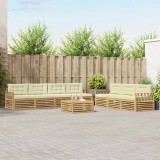 vidaXL Set de canapele de exterior 8 pcs Alb și crem 79 x 79 x 37 cm 3390155