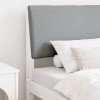 VidaXL Tăblie tapițată Gri deschis 90 cm Lemn de pin masiv 879308