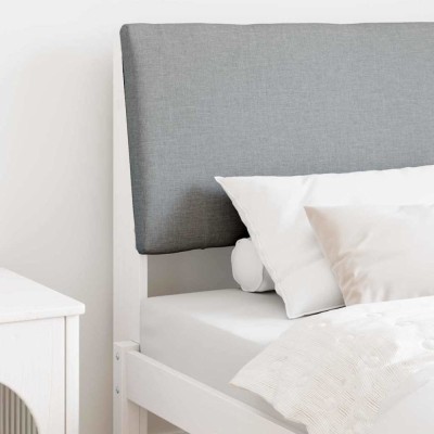 vidaXL Tăblie tapițată Gri deschis 90 cm Lemn de pin masiv 879308 foto