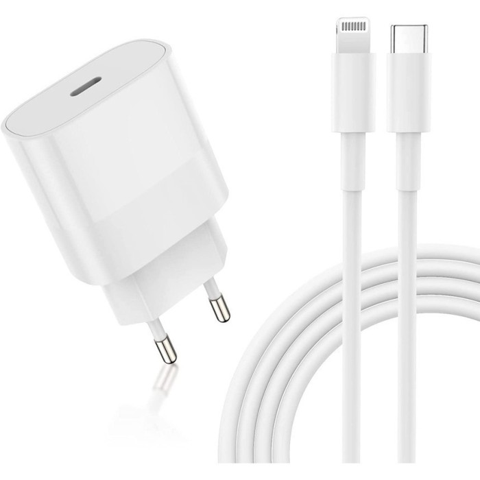 Incarcator rapid, Excitat, 20W, USB-C Lightning, Compatibil cu Iphone, Alb
