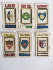 6 stickere fotbal Panini Calciatori 1978-79, sigle / embleme echipe fotbal foto