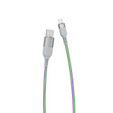 Cablu Dudao LED Iluminat USB - Micro USB 5 A 1 M Gri (L9XM)