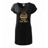 Tricou rochie Malfini bumbac print &quot;Eat Me!&quot; marimi S, M, L, XL