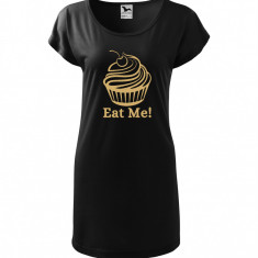 Tricou rochie Malfini bumbac print "Eat Me!" marimi S, M, L, XL