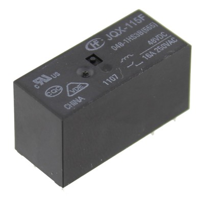 Releu 48VDC, 16A, 250VAC, JQX-115F, Hongfa Relay - 654404 foto