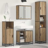 Cumpara ieftin Set de mobilier pentru baie 3 buc. Stejar Artizanal