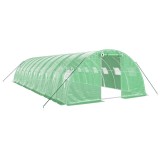 Sera cu cadru din otel, verde, 40 m&sup2;, 10x4x2 m