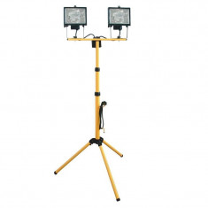 Reflector halogen cu stativ, 2x400W, de exterior IP44, inaltime reglabila foto