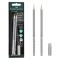Set Creioane Grafit Faber Castell, 2B, Ergonomice cu Radieră Topper, Gri, 3 Bucăți