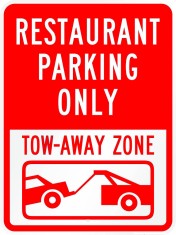 Restaurant Parking Only sign foto