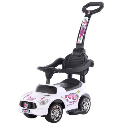 Masinuta de impins Chipolino Unicorn white cu maner foto