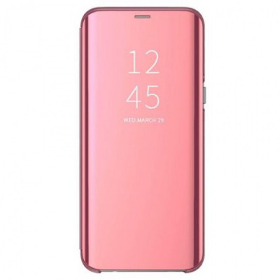 Husa Huawei Honor 10 Lite (2019) Clear View Flip Mirror Stand, Rose foto