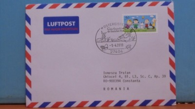 GERMANIA - PLIC CIRCULAT 2019 CU STAMPILA ANIVERSARA POSTA GERMANA . foto