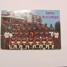 GE Carte postala / Foto / Program echipa fotbal RAPID Bucuresti sezon 1989 - 90