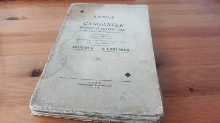 NICODIM MILAS, CANOANELE BIS. ORTODOXE- NOMOCANONUL SI CANOANELE APOSTOLICE 1930