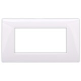 Rama Hoff BL-40804, 4 module, alb, pentru priza / intrerupator