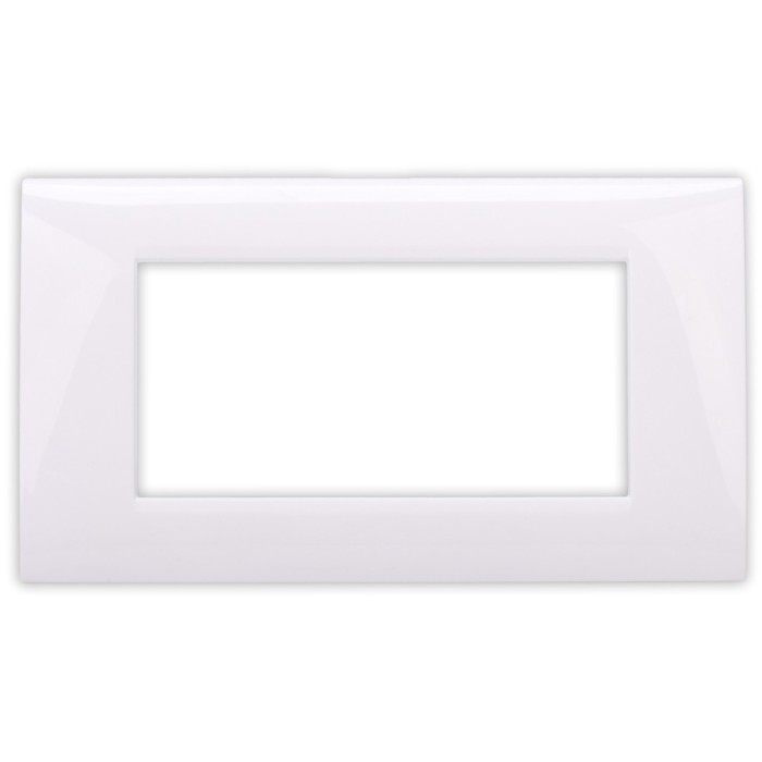 Rama Hoff BL-40804, 4 module, alb, pentru priza / intrerupator