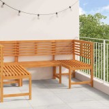 VidaXL Set de Bănci pentru Grădină 3 pcs Maro lemn masiv de acacia 3328691