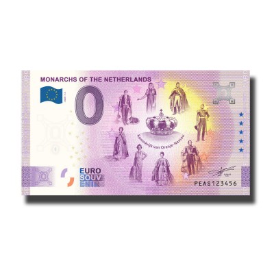 !!! 0 EURO SOUVENIR - OLANDA , MONARHII TARILOR DE JOS - 2020.12 - UNC foto