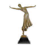 Dansatoare spaniola-statueta din bronz pe un soclu din marmura DC-40