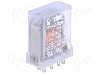 Releu electromagnetic, 230V AC, 10A, DPDT, serie R2M, RELPOL - R2M-2012-23-5230
