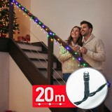 Decor Luminos Craciun - Sir Lumini LED - 20 m - Multicolor - 400 LED - 220-240 V - 6 W - Cablu Verde Best CarHome