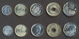 SPANIA █ SET DE MONEDE █ 1, 5, 10, 25, 50 Pesetas █ 1984-2001 █ UNC