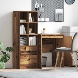 vidaXL Birou cu spațiu de depozitare 2 pcs Lemn Vechi 60 x 50 x 76 cm 3337343