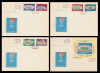 1979 Romania, 4 FDC Preolimpiada Moscova (serie + colita dt), LP 991 &amp; LP 992, Romania de la 1950, Sport