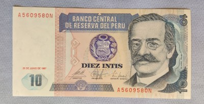 Peru - 10 Intis (1987) foto