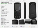 Telefon mobil Dual SIM MaxCom Classic MM248 4G negru folie ecran