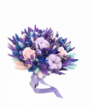 Buchet flori personalizabil, Eventissimi, Plante naturale uscate, mov roz, Eventissimi&reg;