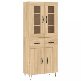 Cumpara ieftin Dulap inalt, stejar sonoma, 69,5x34x180 cm, lemn compozit
