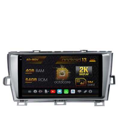 Navigatie Toyota Prius (2009-2014), Android 13, V-Octacore 4GB RAM + 64GB ROM, 9.5 Inch - AD-BGV9004+AD-BGRKIT089 foto