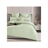 Cumpara ieftin Lenjerie de pat dublu Bumbac Finet cu Carouri 6 Piese cu Elastic, Verde - SIPRT4-11