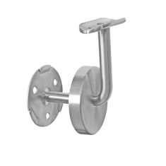 Suport mana curenta inox cu capac prindere in perete, suport balustrada &Oslash;42 mm, finisaj satinat