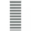 Jaluzea tip zebra gri &icirc;nchis lățime țesătură 55,9 cm poliester
