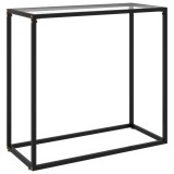 Masă consolă, transparent, 80x35x75 cm, sticlă securizată