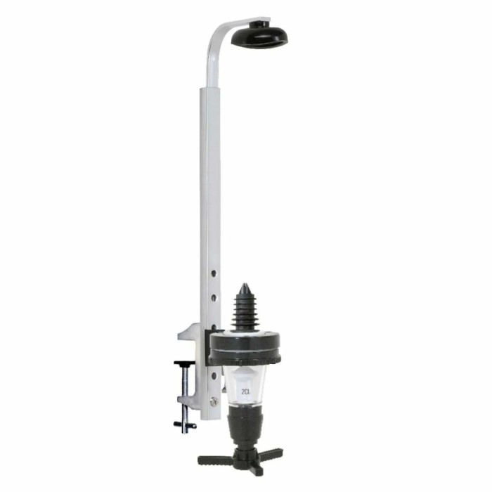 PRIMA Portionierer 2,0 cl (20 ml) f&uuml;r Schnapsflaschen 0,7 - 1,0 Liter - Platzsparend mit Regalhalter