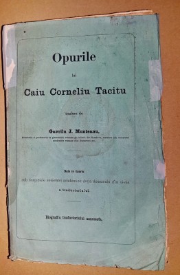 F900-I-OPURILE-C.C. Tacitu-Editie 1871 Sibiu-G.J. Munteanu. foto