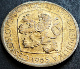 Moneda 3 COROANE - RS CEHOSLOVACIA, anul 1965 *cod 1632 B = PATINA SUPER