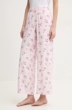 Hollister Co. pantaloni de pijama femei, culoarea roz, KI346-5037