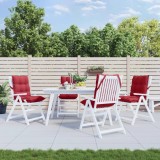 vidaXL Perne scaun cu spătar mic, 4 buc, roșu vin, țesătură Oxford 377699