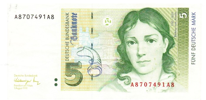 Germania West Germany 5 Mark 1991 P-37 Seria 8707491A8