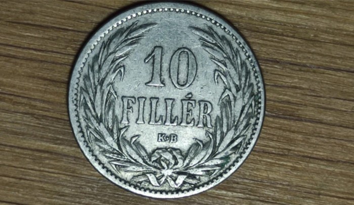 Ungaria imperiu Habsburgic - moneda de colectie - 10 filler 1894 -I Ferenc J&oacute;zsef- detalii f bune !